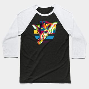 Giraffe Portrait Baseball T-Shirt